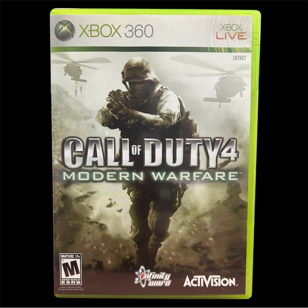 Call of Duty 4 Modern Warfare Xbox 360 COMPLETE CIB Poster Tested